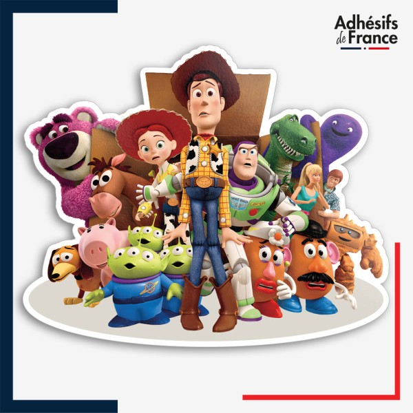 Sticker Disney - Toy Story - Famille de jouets d'Andy (Woody, Buzz l'éclair et cie)