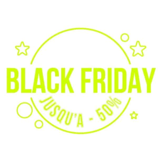 Sticker Black Friday Jaune 50%