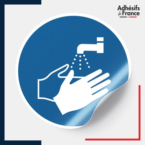 étiquettes adhésives norme iso 7010 lavage des mains obligatoire