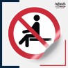 sticker autocollant interdiction de s'asseoir