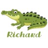 Sticker crocodile avec prénom personnalisable
