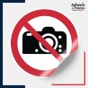 sticker autocollant norme iso 7010 interdiction de photographier