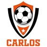 Stickers Football Orange avec prénom personnalisable