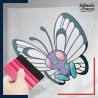 stickers sous film transfert Pokémon Papilusion