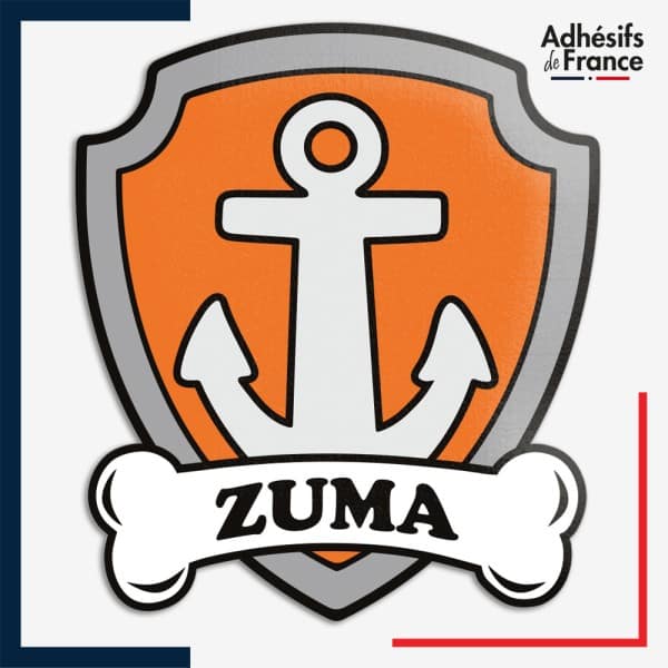 Sticker La Pat' Patrouille - Blason de Zuma